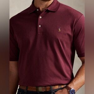 Ralph Lauren‎ Soft Cotton Polo Shirt in Spring Wine Heather Men’s Size Medium